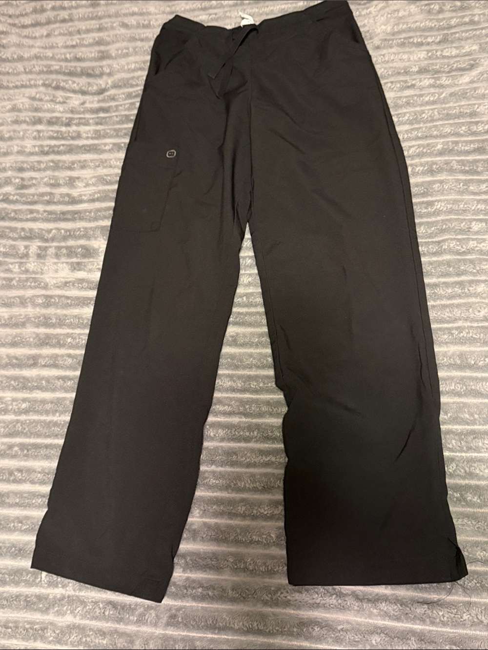 WonderWink Black Women’s Two-Piece scrub set.